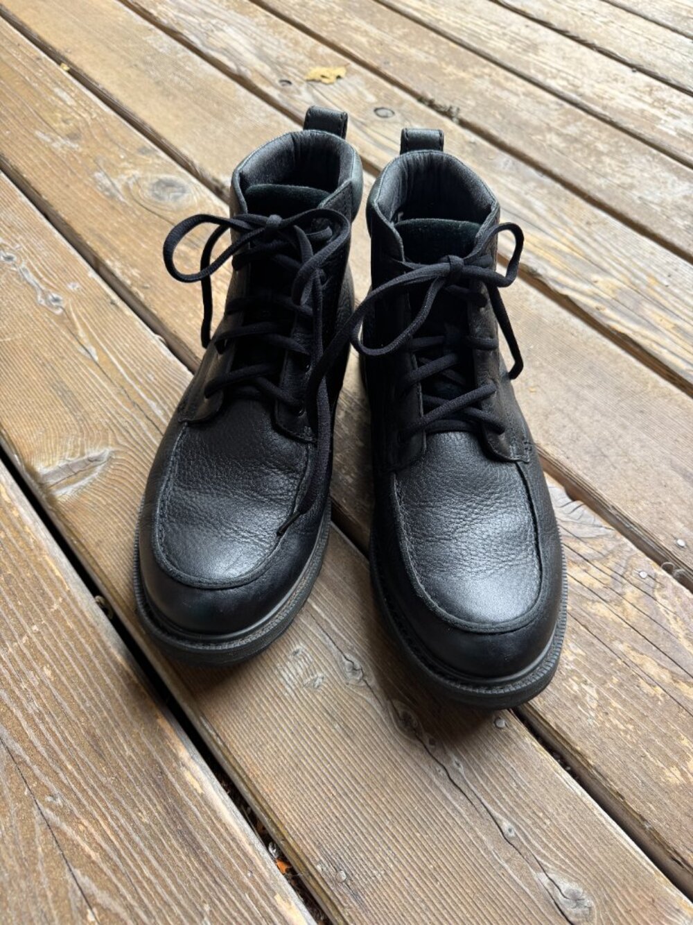 SOREL Black Leather Madson Lace up Waterproof Boots in Men's 9.5